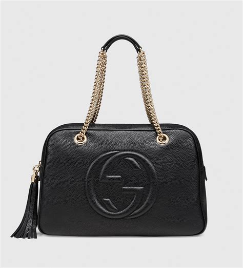 gucci schoudertas kopen|Gucci leather shoulder bag.